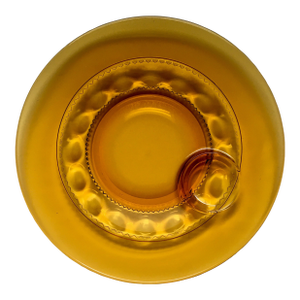 Mid 20th Century Amber “Crown” Glass Plate