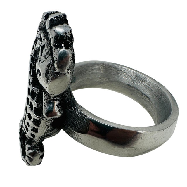Vintage Seahorse Napkin Rings (Set of 6) | 1990s Nautical Coastal Table Decor | Antique Silver Tone Metal by India Handicrafts Inc. For Sale - Image 9 of 11