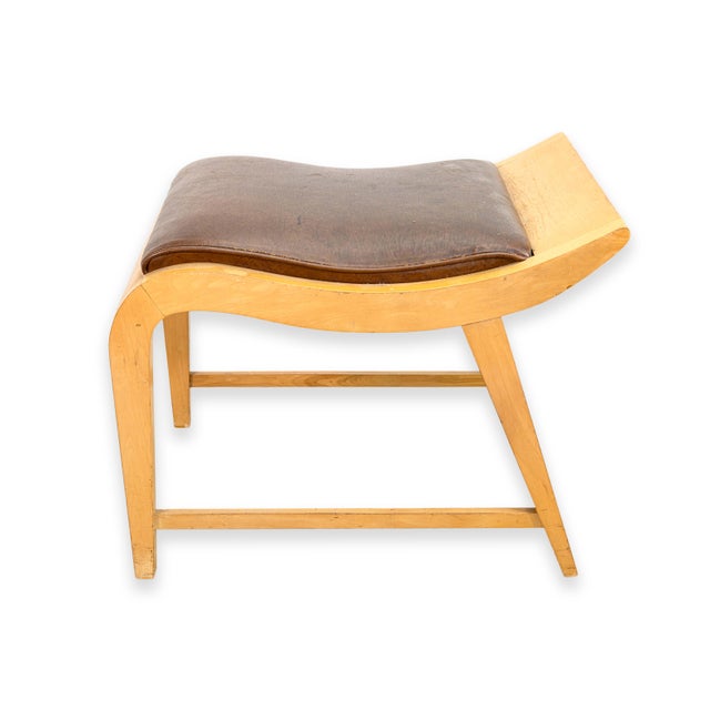 Modern Gilbert Rohde for Herman Miller Model 3955 Vanity Stool 1935 Modern Design For Sale - Image 3 of 10