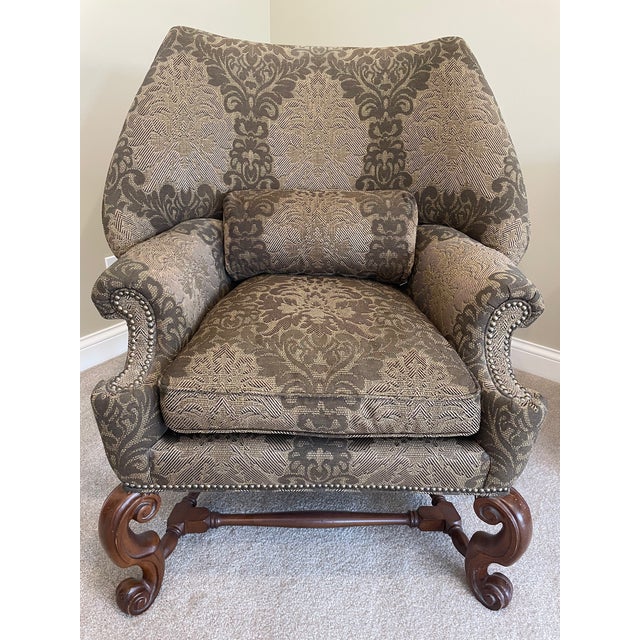 2000 - 2009 Ferguson Copeland Custom Wing Back Chair For Sale - Image 5 of 13