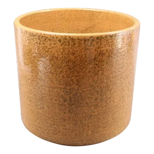 Gainey Ac-12 Orange Speckled Umber Architectural Pottery Planter Mid Century