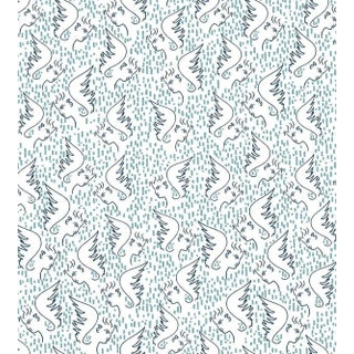 Sample - Lelievre for The House of Scalamandr�� Figure D'Ange Wallcovering, Bleu For Sale