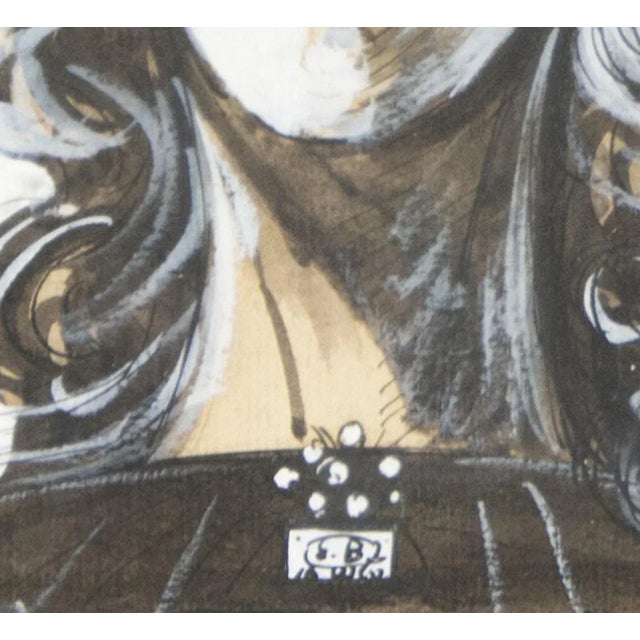 Screaming Woman is an original mixed colored artwork realized in the 1960s by Eugène Berman. Colored ink, tempera and...