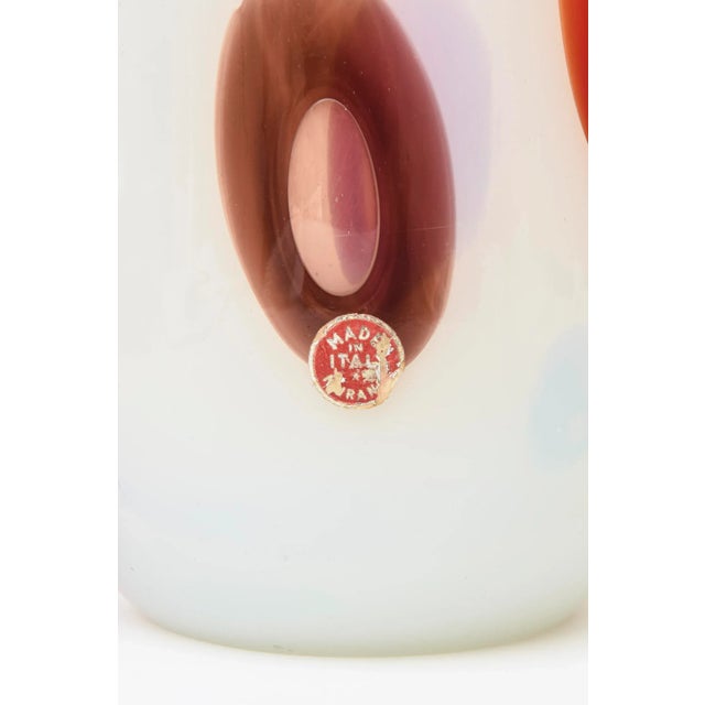 Vintage Italian Murano Anzolo Fuga for Avem Murrines Opalescent Glass Vase or Vessel For Sale - Image 10 of 11