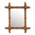 Petite Antique Continental Mirror in Faux Bamboo Frame Original Patina Glass For Sale