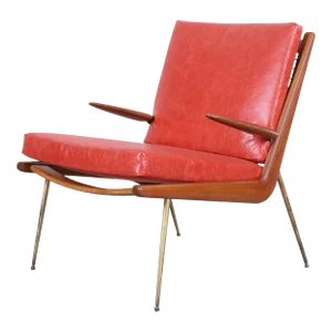 Mid-Century Modern Boomerang Chair by Peter Hvidt and Orla Molgaard-Nielsen