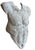 Vintage sculpture in plaster depicting a male torso in the Grand Tour style after the ancient Roman or Greek. Unsigned and...