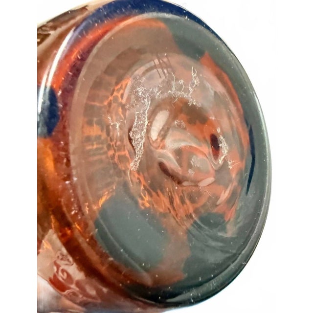 Ralph Lauren Vintage Signed Ralph Lauren Home “Safari Tortoise” Hand-Blown Art Glass Hurricane Vase For Sale - Image 4 of 5