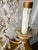 Glass Mid 20th Century Pale Yellow Onyx and Crystal Candelabra Lamp For Sale - Image 7 of 9