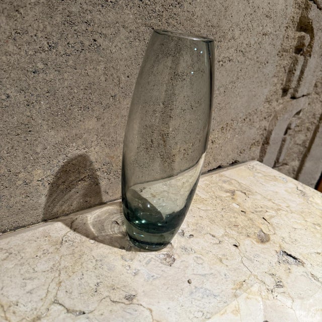 1957 Smoke Grey Torpedo Glass Vase Per Lütken Holmegaard For Sale In San Diego - Image 6 of 10