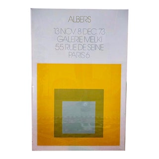 1973 Josef Albers Framed Homage to the Square Poster For Sale