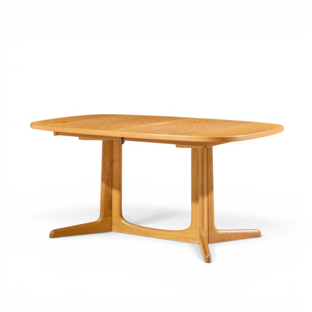 Brown Gudme Mobelfabrik Mid Century Danish Teak Expanding Dining Table With 2 Leaves For Sale - Image 8 of 13