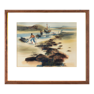 Fishing Boats Along the Coast by Robert W Daley