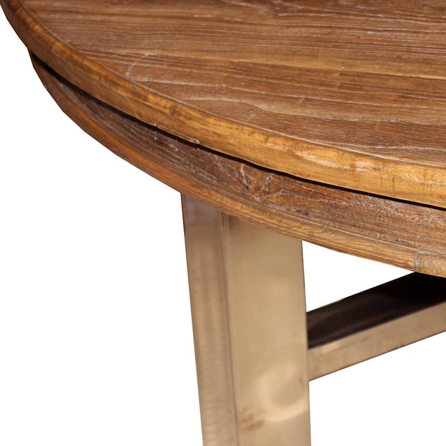 Recycled Elm Round Dining Table Chairish