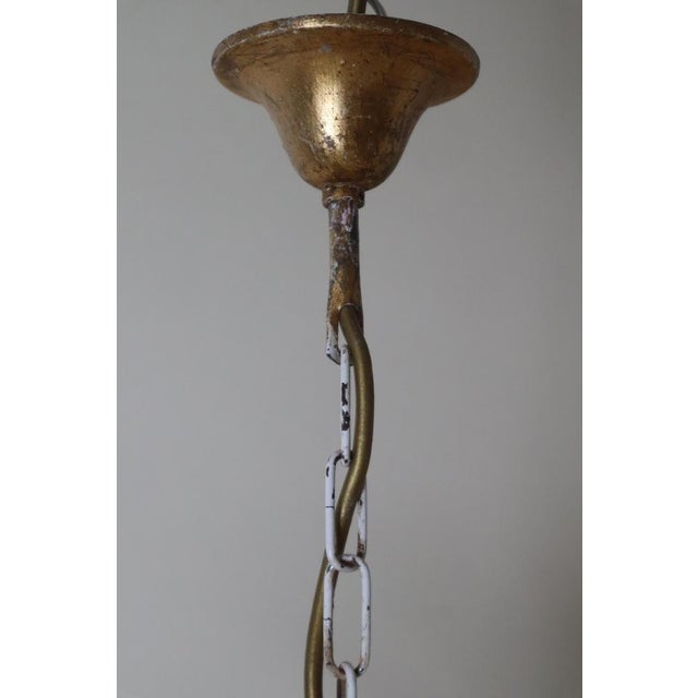 Hollywood Regency Leaf Chandelier in White and Gold from Hans Kögel, 1960s For Sale - Image 12 of 18