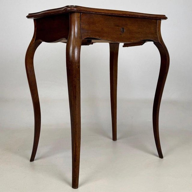 Antique French Mahogany Side Table with Lift-Up Top, 1800s For Sale - Image 10 of 13