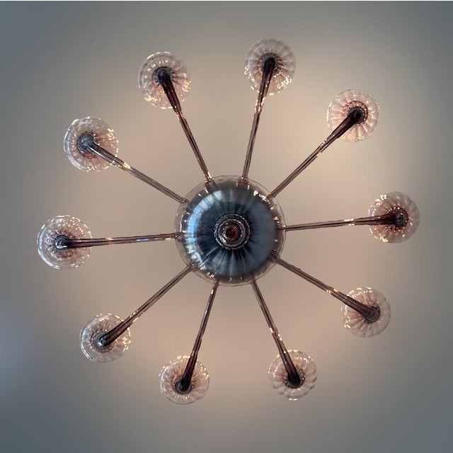 21st Century Amethyst Venetian Chandelier by Fabio LTD For Sale - Image 9 of 9