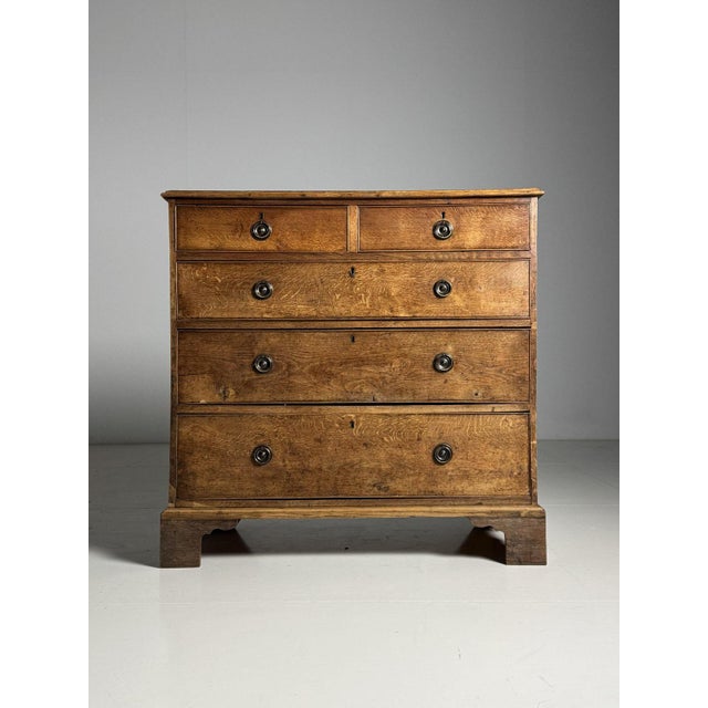 English Oak Chest of Drawers, 19th Century For Sale - Image 13 of 14