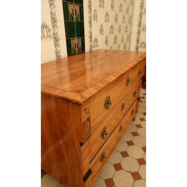 Biedermeier Cherry Chest of Drawers, 1850s For Sale - Image 11 of 13