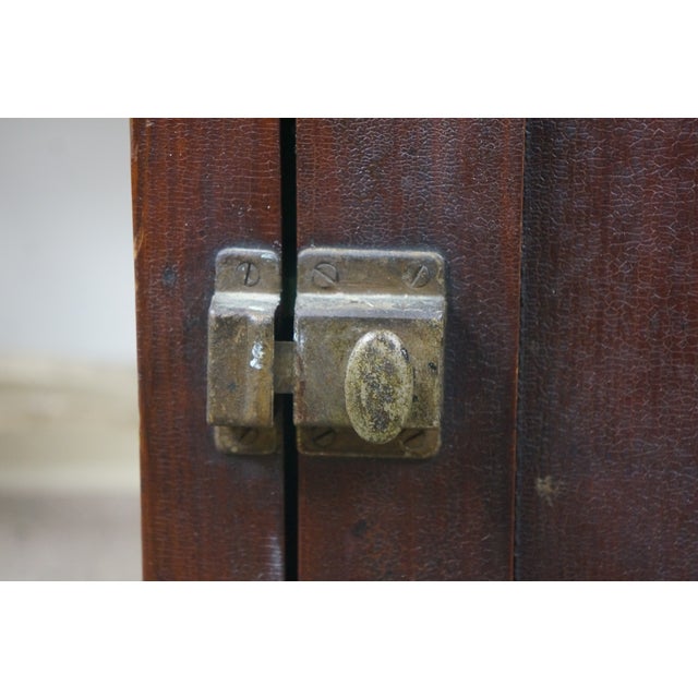 Antique Victorian Oak Apothecary Ship Medicine Cabinet Cupboard 30" For Sale - Image 9 of 17