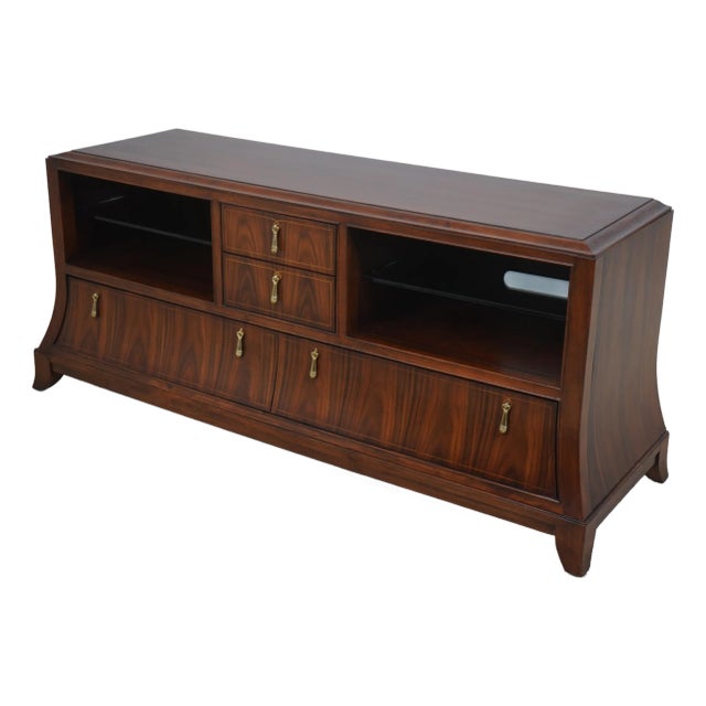 American Drew Bob Mackie Mixed Wood Media Cabinet For Sale