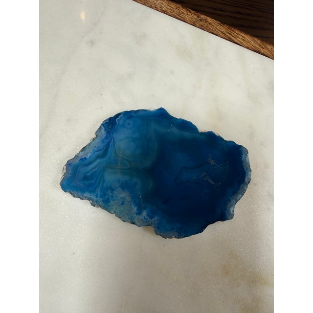 Agate Slice, Marble, Wood Keepsake Box For Sale - Image 9 of 12