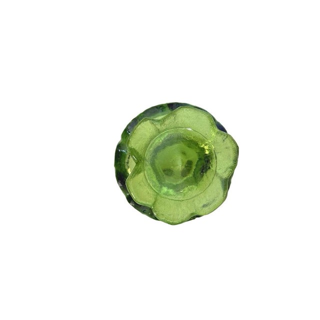 Glass Vintage Tiffin Franciscan Madeira Apple Green Glass Footed Goblets Set of 4 For Sale - Image 7 of 9