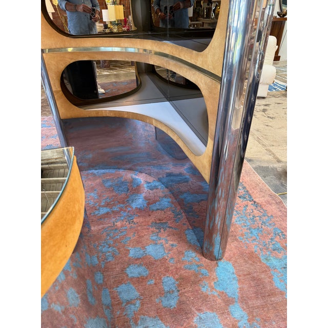 Chrome Vintage Dry Bar by Willy Rizzo, Italy, 1970s For Sale - Image 8 of 9