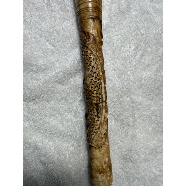 19th. Centery Two Antique Vintage Chinese Scholars Archaistic Calligraphy Brushes For Sale In Charlotte - Image 6 of 12