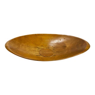 Antique Primitive Handmade Wood Bowl For Sale