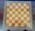 Large Italian Roman-Style Chess & Checkers Set Cast Metal and Leather Leather Board, circa 1960 A distinguished large mid-...