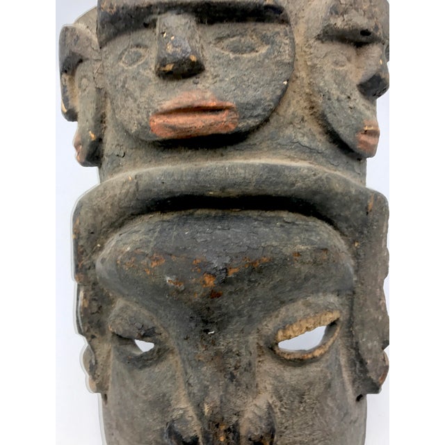 Tribal Antique Nigerian Ceremonial Ancestor Mask For Sale - Image 3 of 8