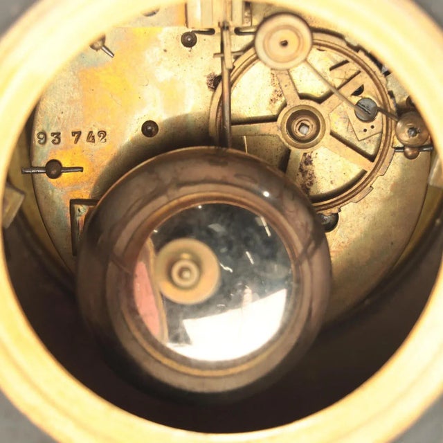 Late 19th Century French Art Nouveau Marble Clock Garniture - 3 Pieces For Sale In Los Angeles - Image 6 of 9