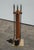 French Country Vintage French Country Set of Three Fireplace Tools W Wood Stand For Sale - Image 3 of 9