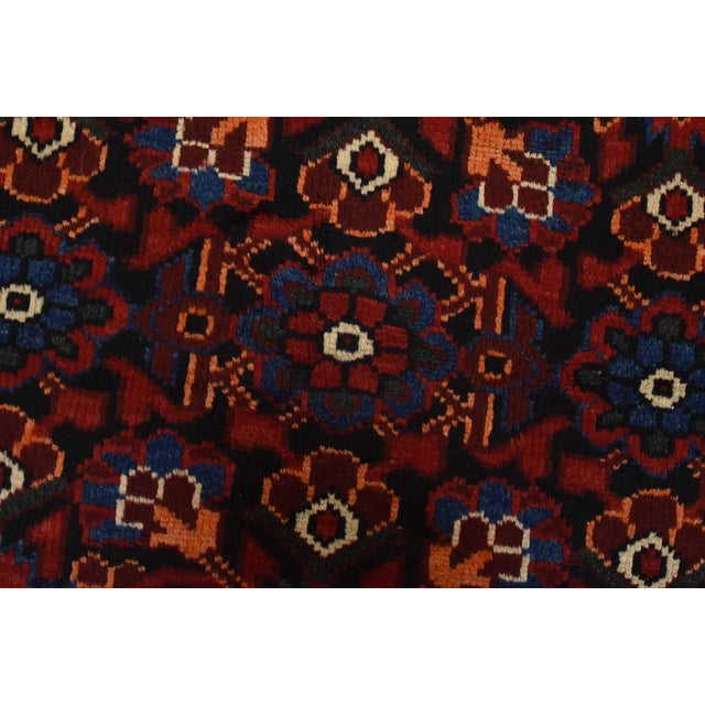 Blue Luri Rug 4’1” X 7’9” Blue Wool Vintage Tribal Hand-Knotted Oriental Carpet For Sale - Image 8 of 13
