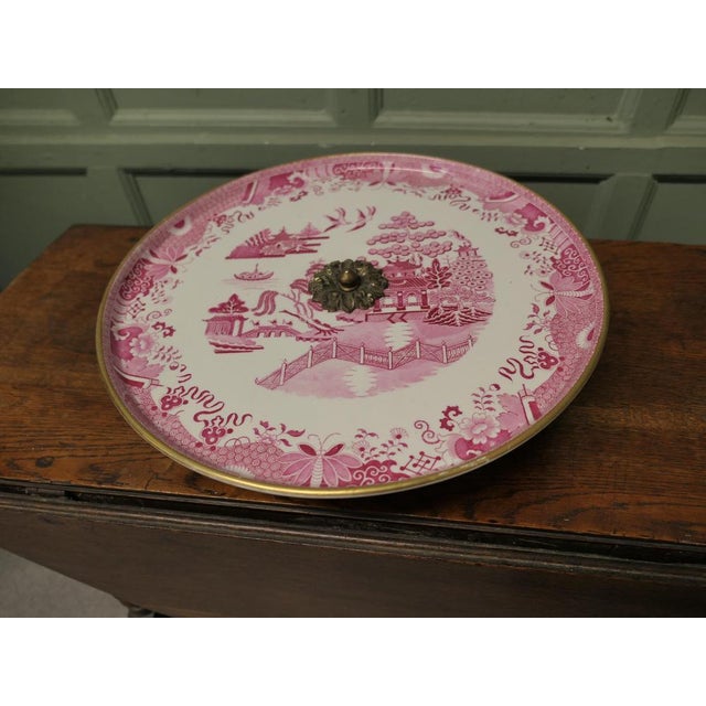 A Large 19th C Copeland Willow Pattern Lazy Susan A superb large dinner party size piece, most unusually this piece is in...