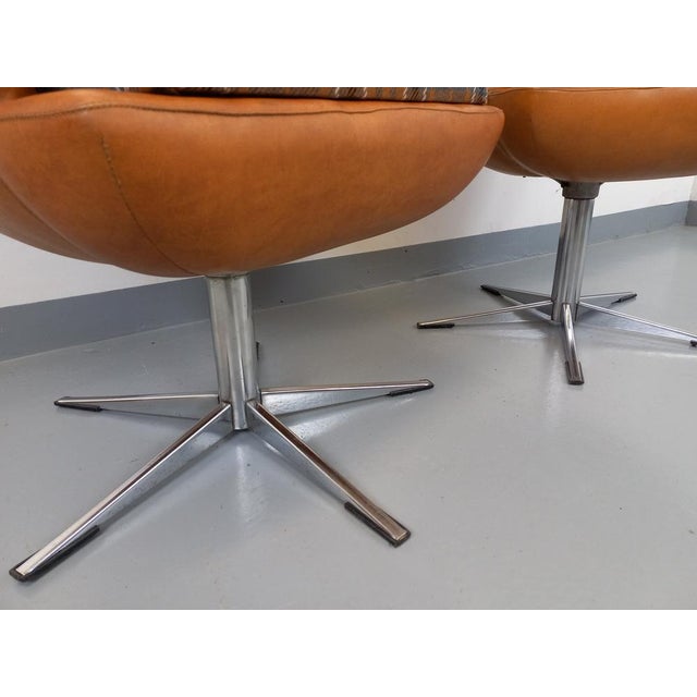 Set of Vintage Skai and Chrome Armchairs, 1970s For Sale - Image 9 of 18