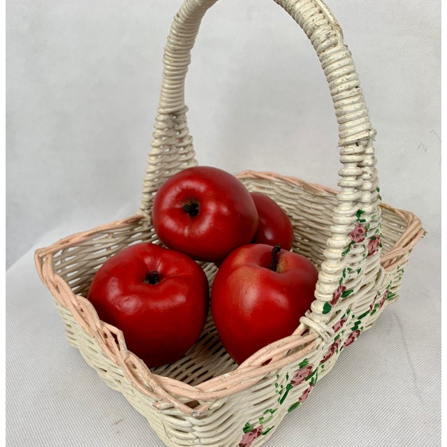 Rustic Set of Four Faux Red Delicious Apples For Sale - Image 3 of 9