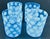 Vintage Fenton Blue Opalescent Coin Spot Glass Pitcher and 4 Tumblers Set For Sale - Image 14 of 17