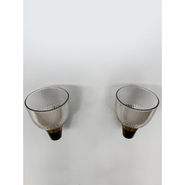 Black Glass LP5 Wall Lamps by Ignazio Gardella for Azucena, Italy, 1960s, Set of 2 For Sale - Image 8 of 17
