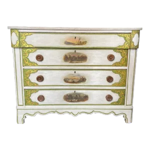 American Classic Painted 4 Drawer Dresser or Chest of Drawers From Maine