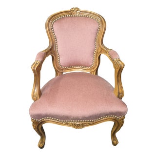 Louis-Philippe Style Children's Armchair in Walnut, 1950s For Sale