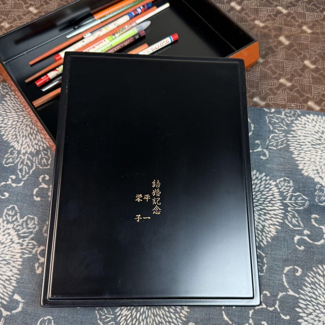 ​Japanese Lacquerware Wakasa-Nuri Document Box, 1970s For Sale - Image 9 of 15