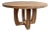 Outdoor Round Teak Mod Dining Table For Sale