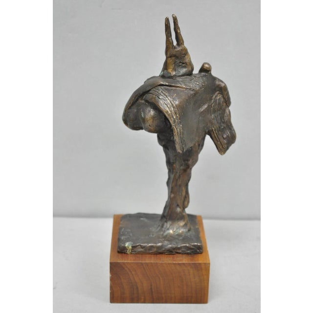 Vintage Elbert Weinberg "Scroll" Bronze Brutalist Abstract Sculpture Figure For Sale - Image 11 of 15