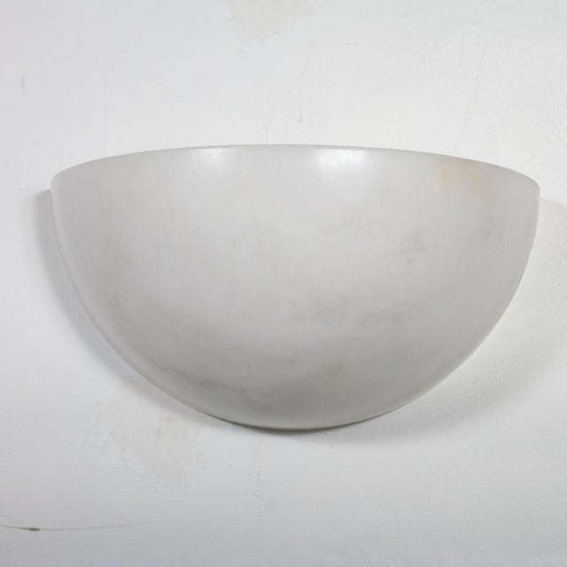 1990s Single Art Deco inspired Spanish alabaster sconce For Sale - Image 5 of 9