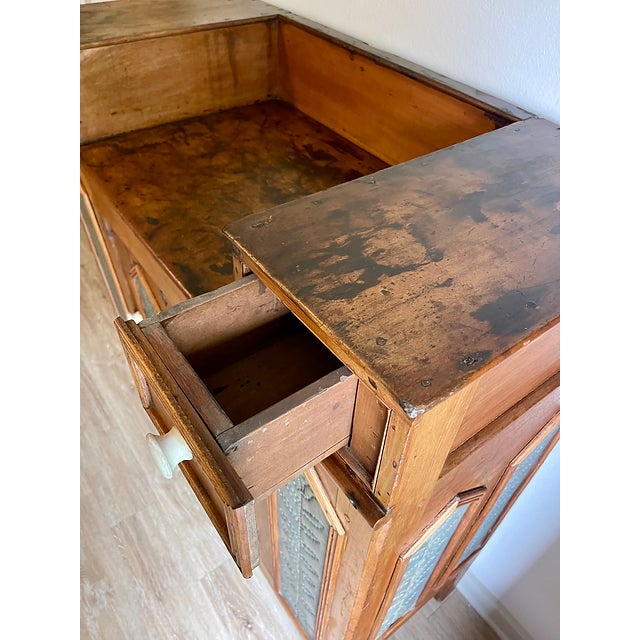 Antique Pine & Punched Tin Pie Safe Pie Chest Chairish