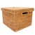 Boho Chic Artifacts Rattan Lidded Storage Box For Sale - Image 3 of 4