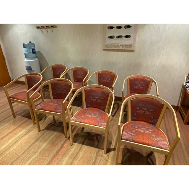 These lovely oak chairs are original Lowenstein chairs. They have been very lightly used and are all in good condition....