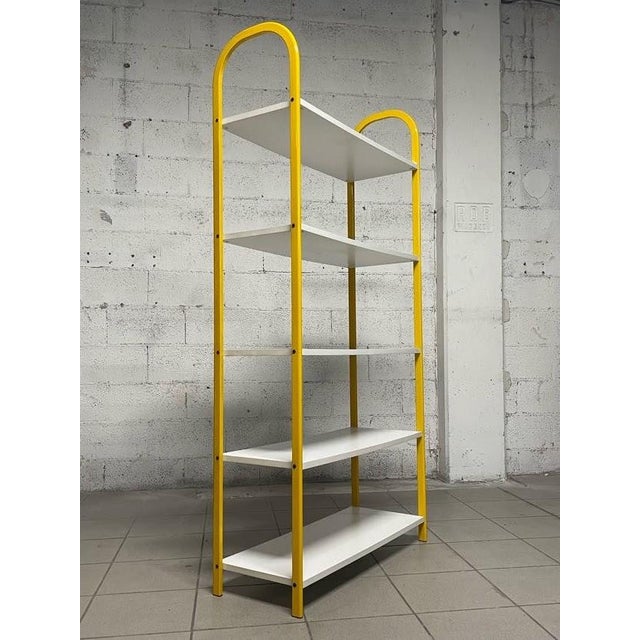 Metal Small Metal and Laminate Bookcase, 1980s For Sale - Image 7 of 14